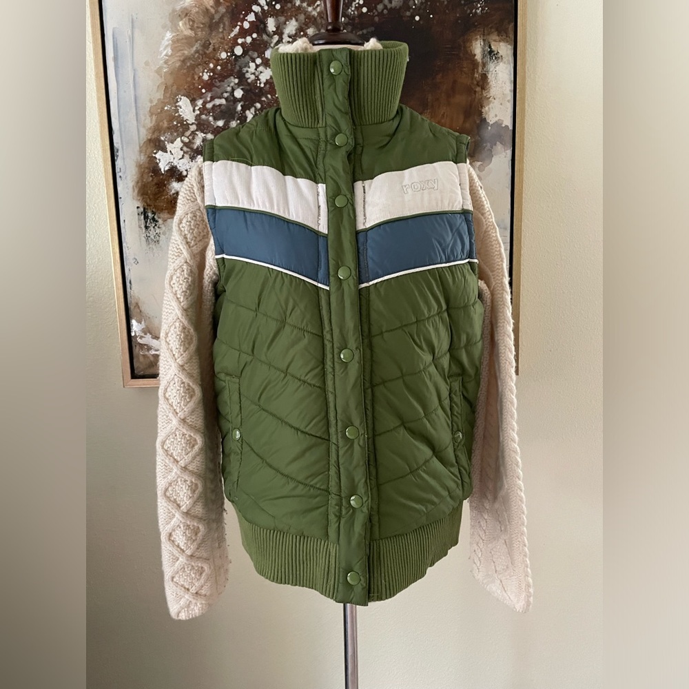 Vintage Y2K Roxy customized vest and sweater size L XL ~